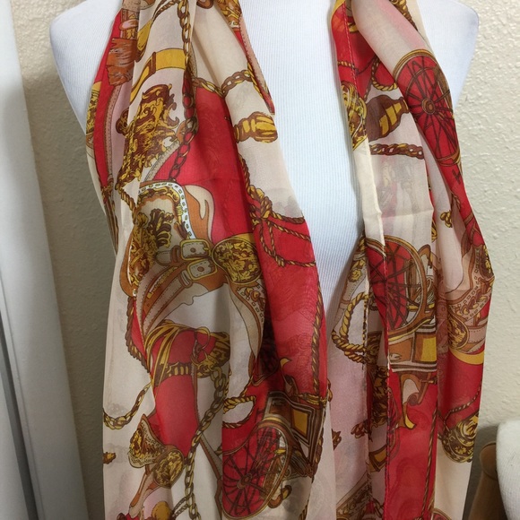 New Gold Rope Silk Designer Style 50x23 Wrap Scarf - Picture 3 of 3