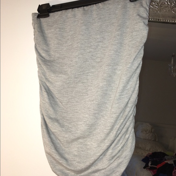 Grey tube skirt