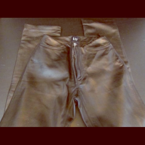 Black real leather pants size 2 mint from the Gap