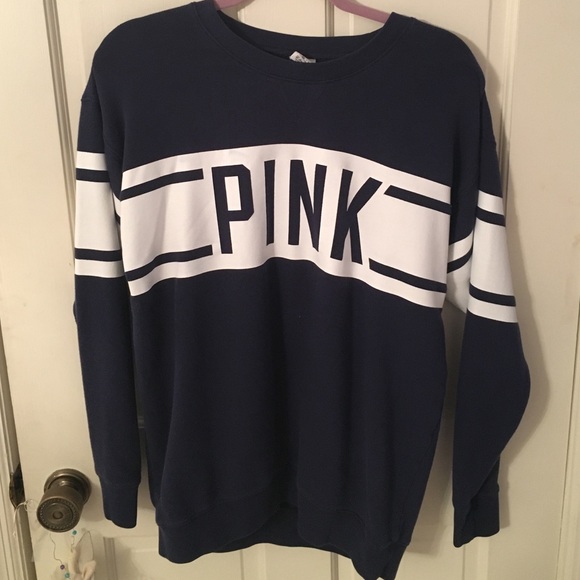 Victoria's Secret Pink Navy Blue Sweatshirt