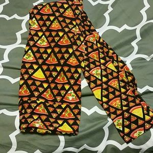 Pizza Leggings Black LuLaRoe UNICORN