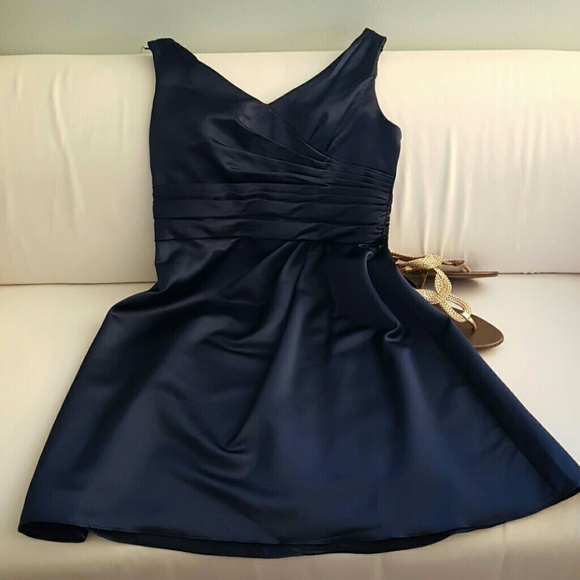 David's Bridal Marine Bridesmaid Dress