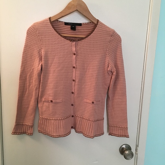 Marc Jacobs Pink & Brown Dot Cardigan - XS - Picture 1 of 3