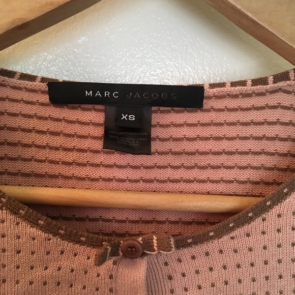 Marc Jacobs Pink & Brown Dot Cardigan - XS - Picture 2 of 3