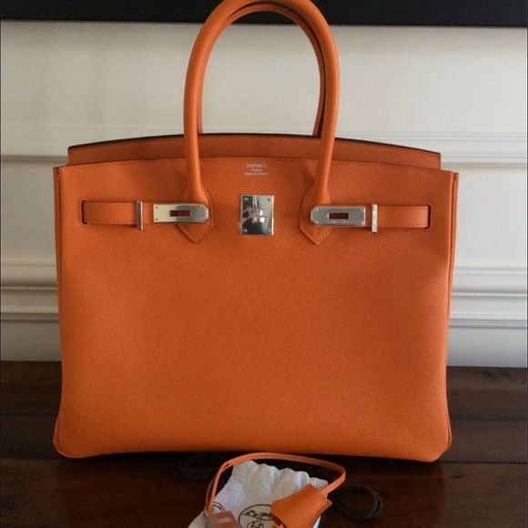 Authentic Hermes Birkin orange like new super sale