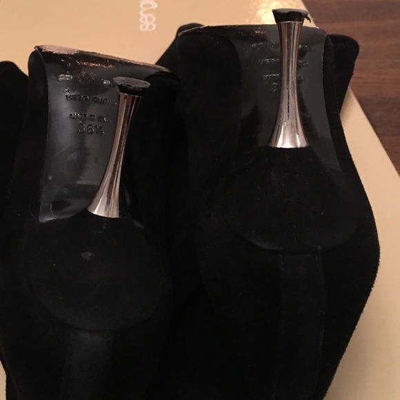 Sergio Rossi Black Suede Boots - Picture 3 of 4