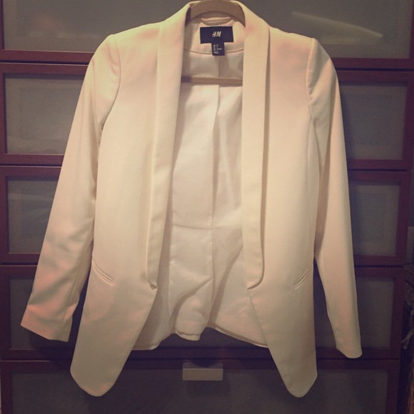 White Open Blazer
