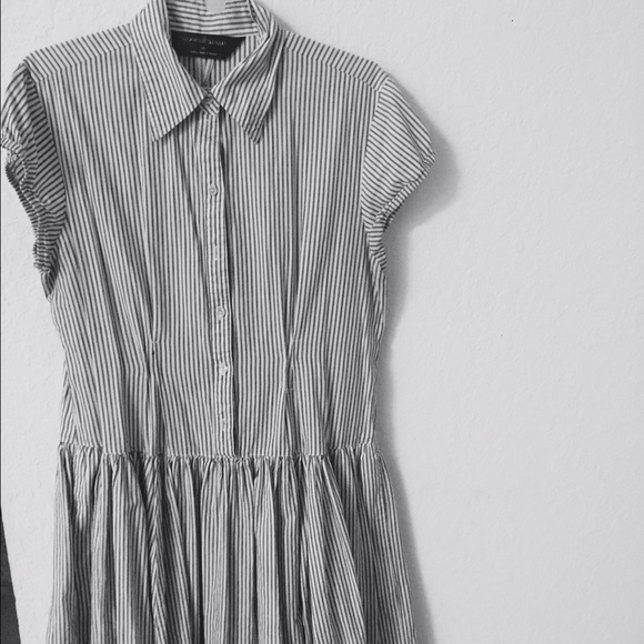 Women striped flare dress