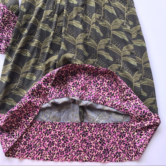 NWOT Rachel Roy Leaf Printed Kimono Dress - Picture 5 of 5