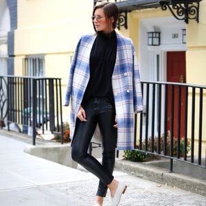 Topshop plaid coat.
