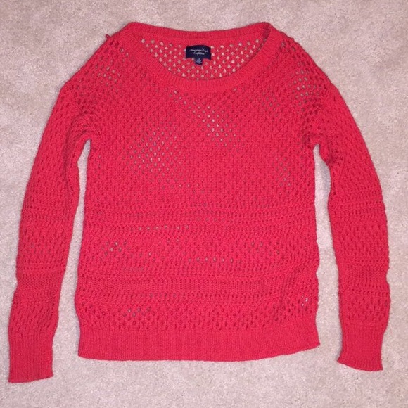 American Eagle Coral Knit Sweater NWOT