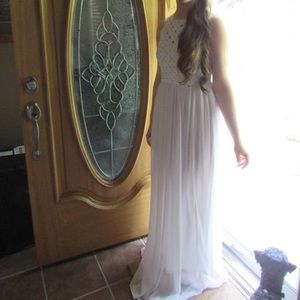 White formal gown
