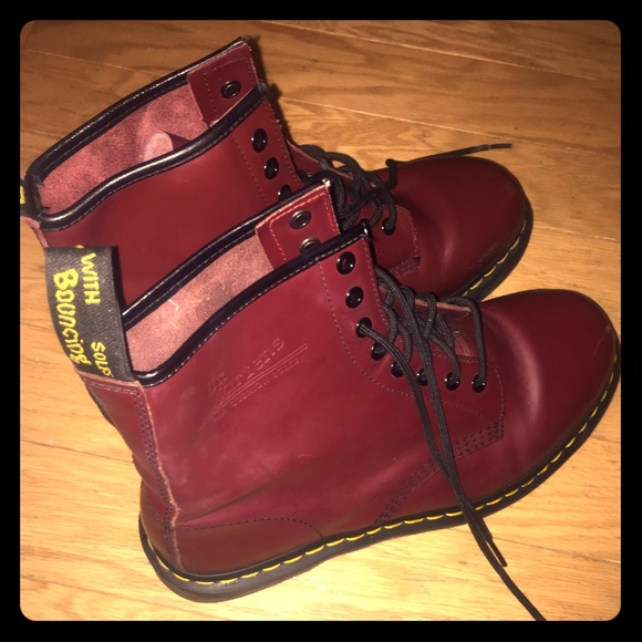 Maroon Dr. Martins
