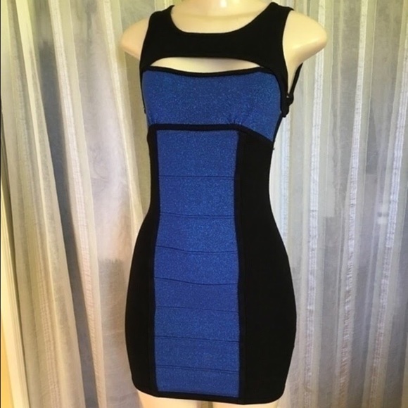 Bebe dress coral and black