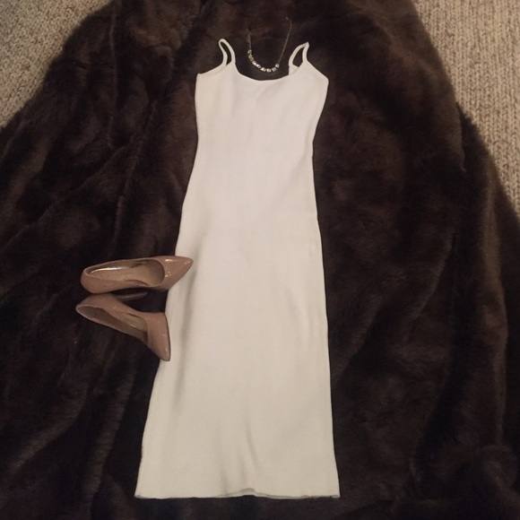 White ribbed sweater dress - Picture 2 of 2