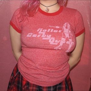 Urban Renewal Roller Derby Queen Ringer Tee