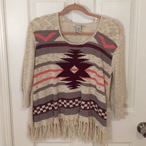 American Rag Fringe Sweater