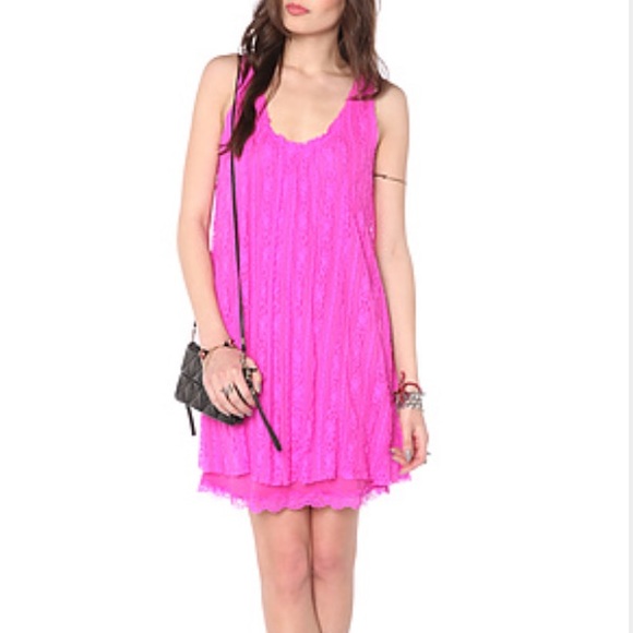FRee People Bright pink swing dress - Picture 1 of 1
