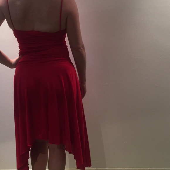 Red Satin Dress - Picture 2 of 2