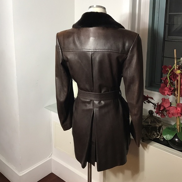 HERMES Rare Vintage Double Breasted Leather Jacket - Picture 4 of 4