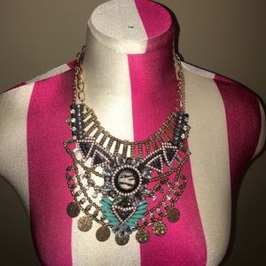 Gold & Turquiose Statement Necklace
