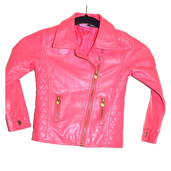 4T Reddish Pleather Jacket