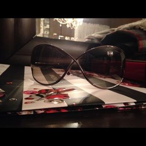 Tom Ford Miranda Sunglasses-Bronze/grey lens.