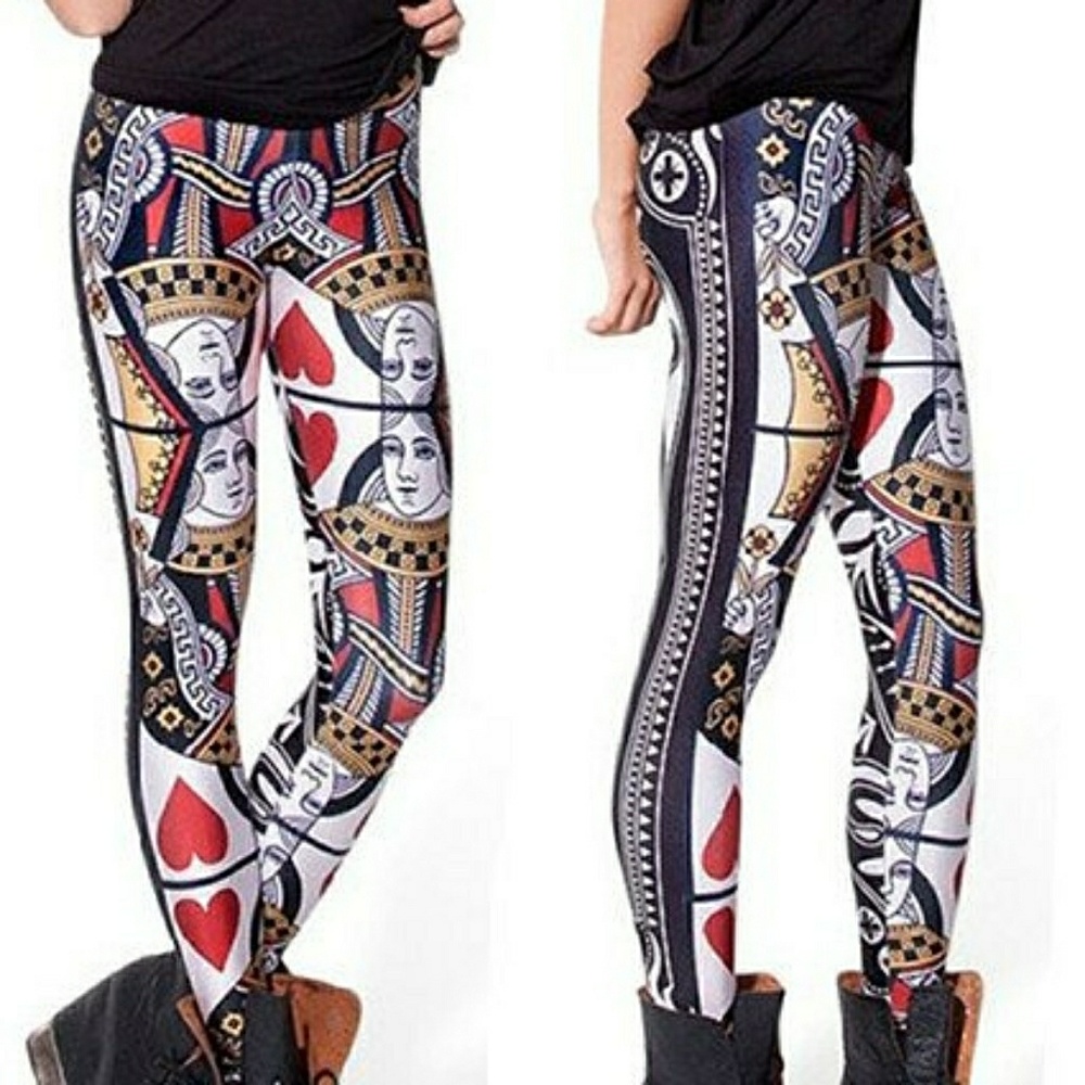 Black Milk Clothing Queen of Hearts Leggings