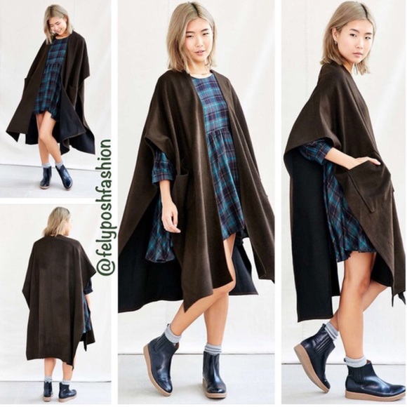 Urban Renewal Patch Pocket Ruana Poncho