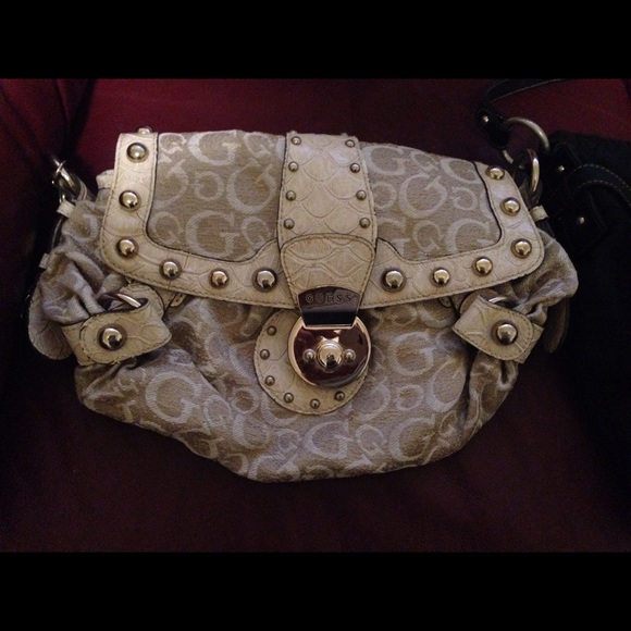 Gold Monogram Guess Purse