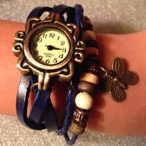 Butterfly Bracelet Lady Woman Wrist Watch Vogue