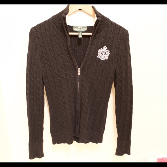 Lauren- Ralph Lauren Active Cable Knit Zip Sweater