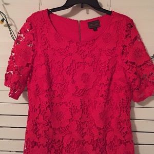 😻Red Floral Lace Dress😻