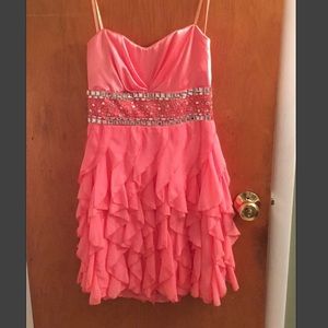 Strapless prom dress