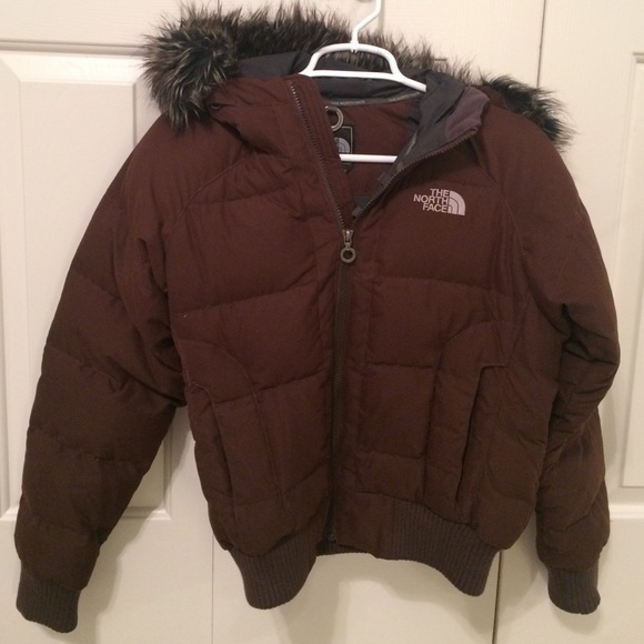 Brown north face coat