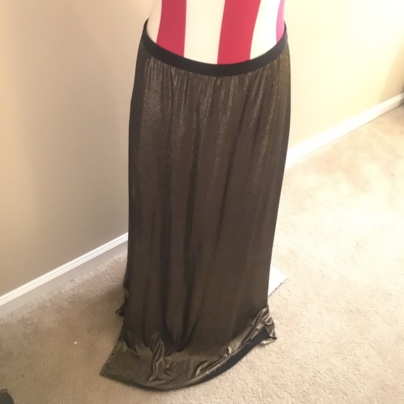 Gold Maxi Skirt