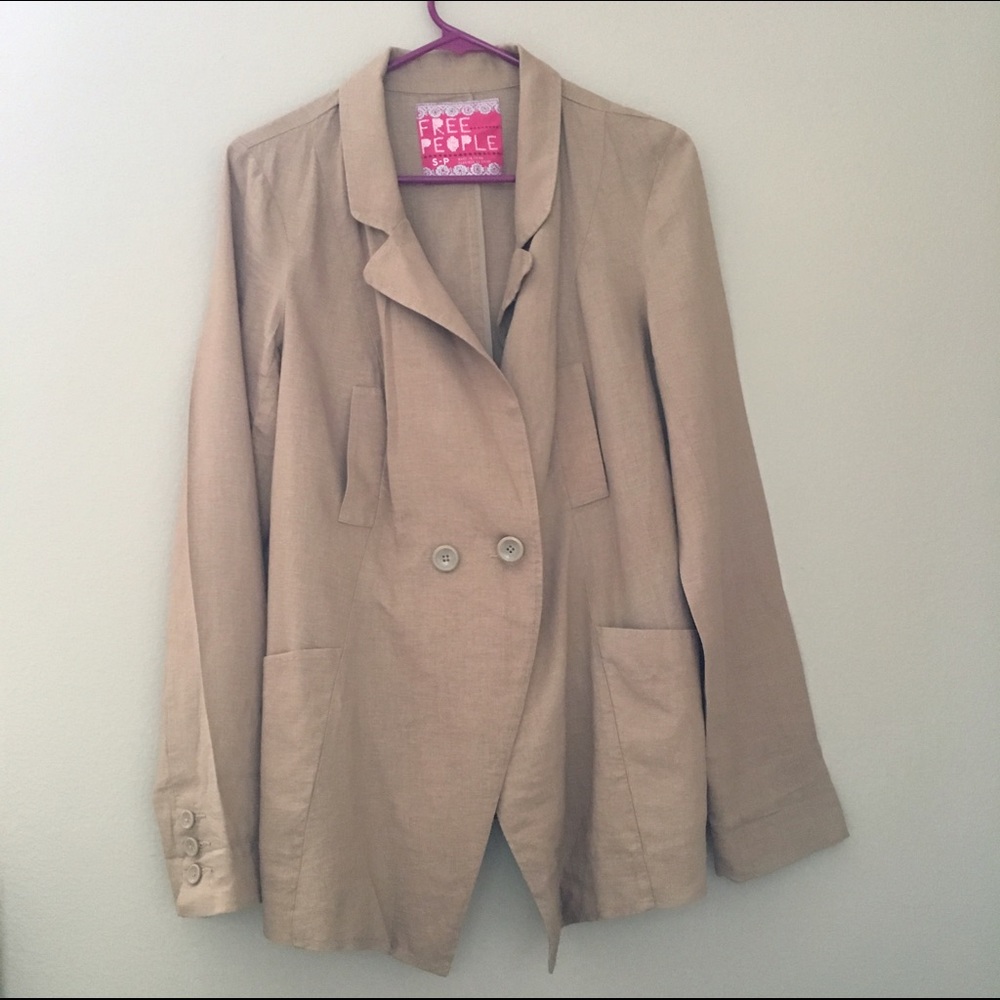 Free People linen blazer