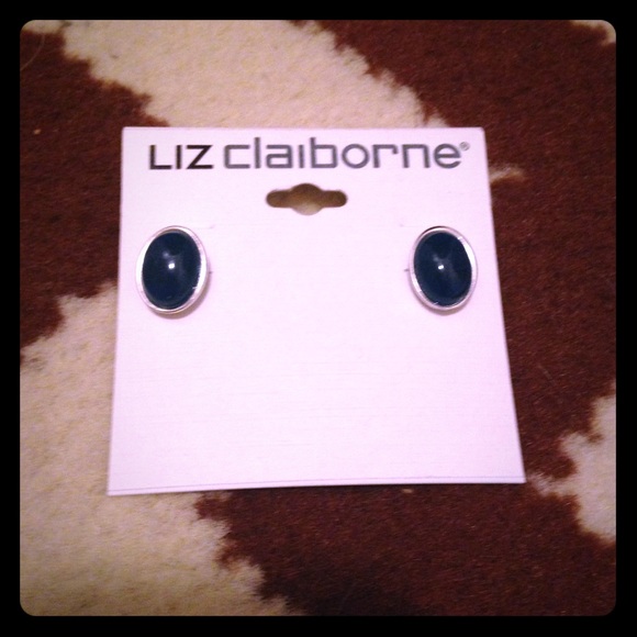 Liz Claiborne blue stud earrings