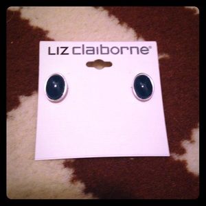 Liz Claiborne blue stud earrings