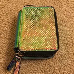 Iridescent mini wallet-purse