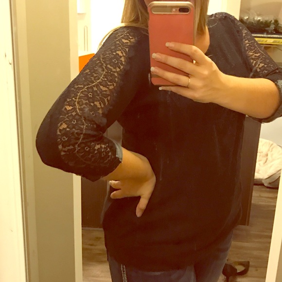 Black Maurices Lace Sweater