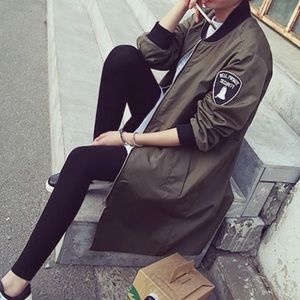Long Army Green Jacket