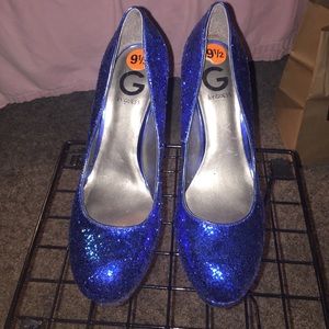 G by Guess Blue Sequined Heels