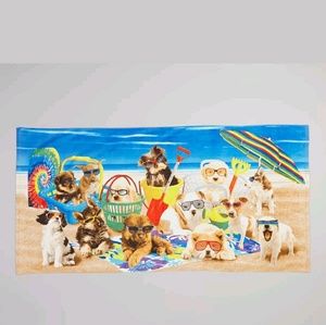 Puppy Dogs Velour Beach Towel 30"x60"