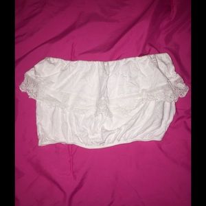 Strapless white top