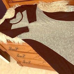 Black and gray maxi dress