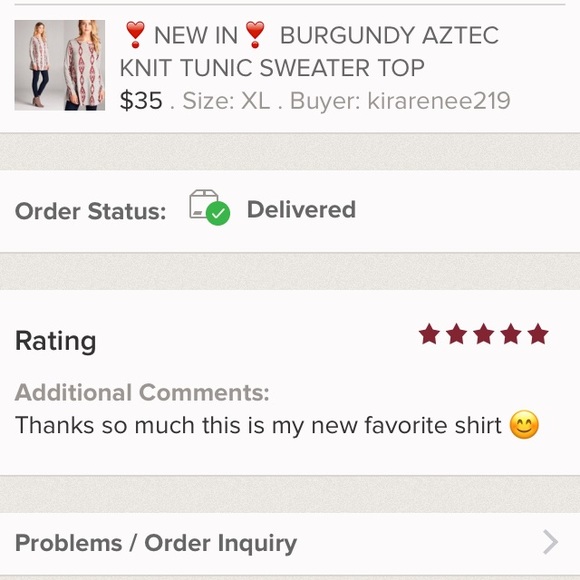 ❣️LAST-S❣️ BURGUNDY AZTEC KNIT TUNIC SWEATER TOP - Picture 4 of 4