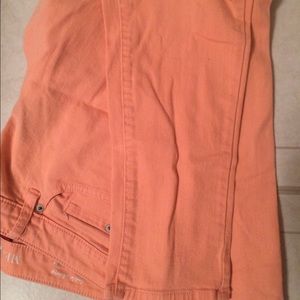 Coral skinny jeans