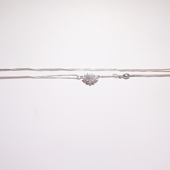 Alex & Ani Silver Pull-Chain Lotus Flower Necklace