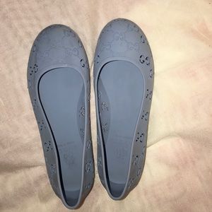 AUTHENTIC Gucci Jelly Rubber Blue Girls Flats